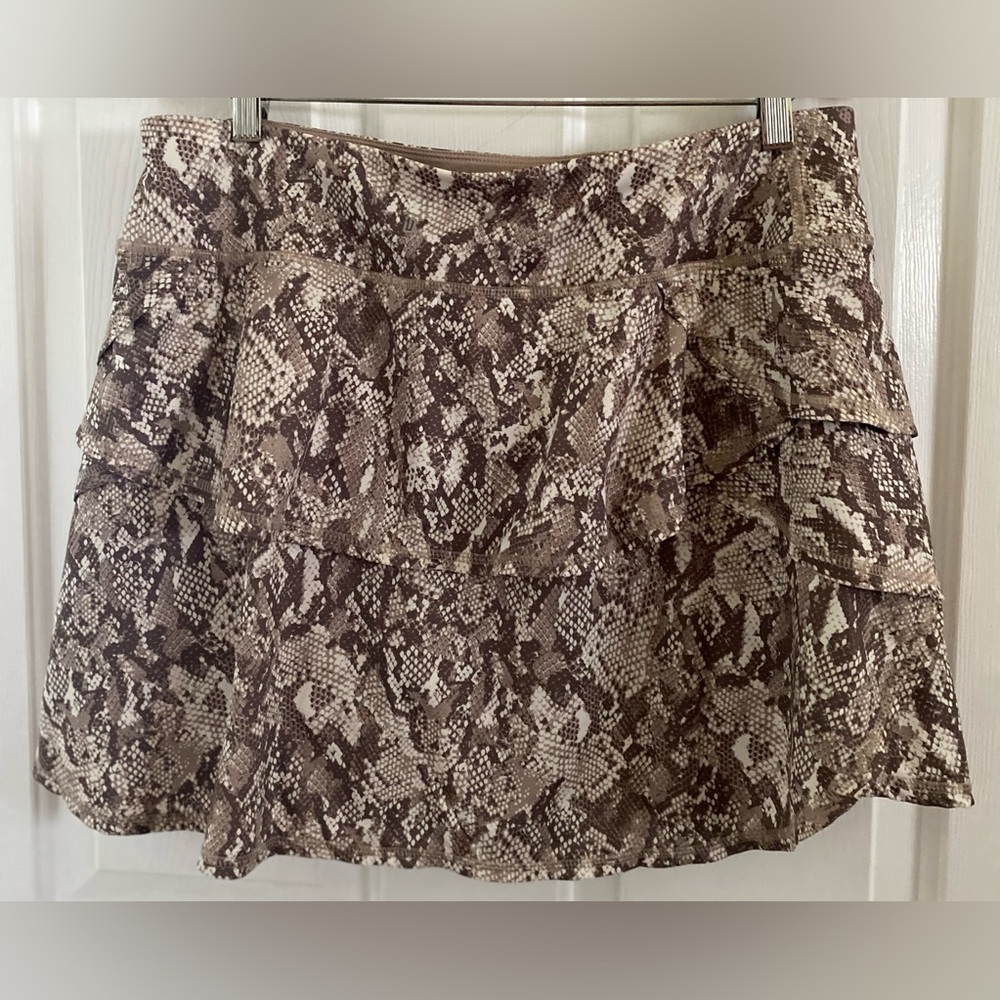 IDEALOGY..WOMENS..Brown Snake Print Mini Skort